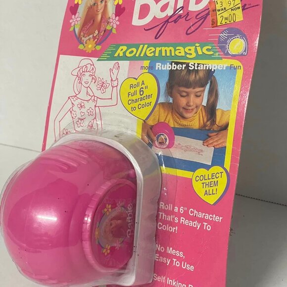 Vtg Barbie Roller Magic -Rubber Stamper New in Sealed Package~MATTEL - Picture 3 of 9
